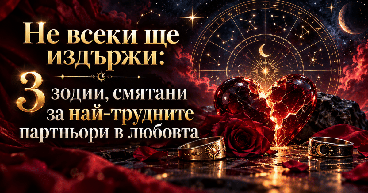 Не всеки ще издържи: 3 зодии, смятани за най-трудните партньори в любовта