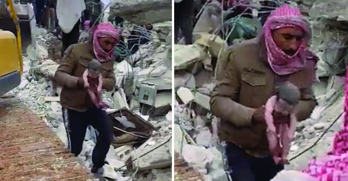 След земетресението: Бебе се роди в руините в Сирия (ВИДЕО)