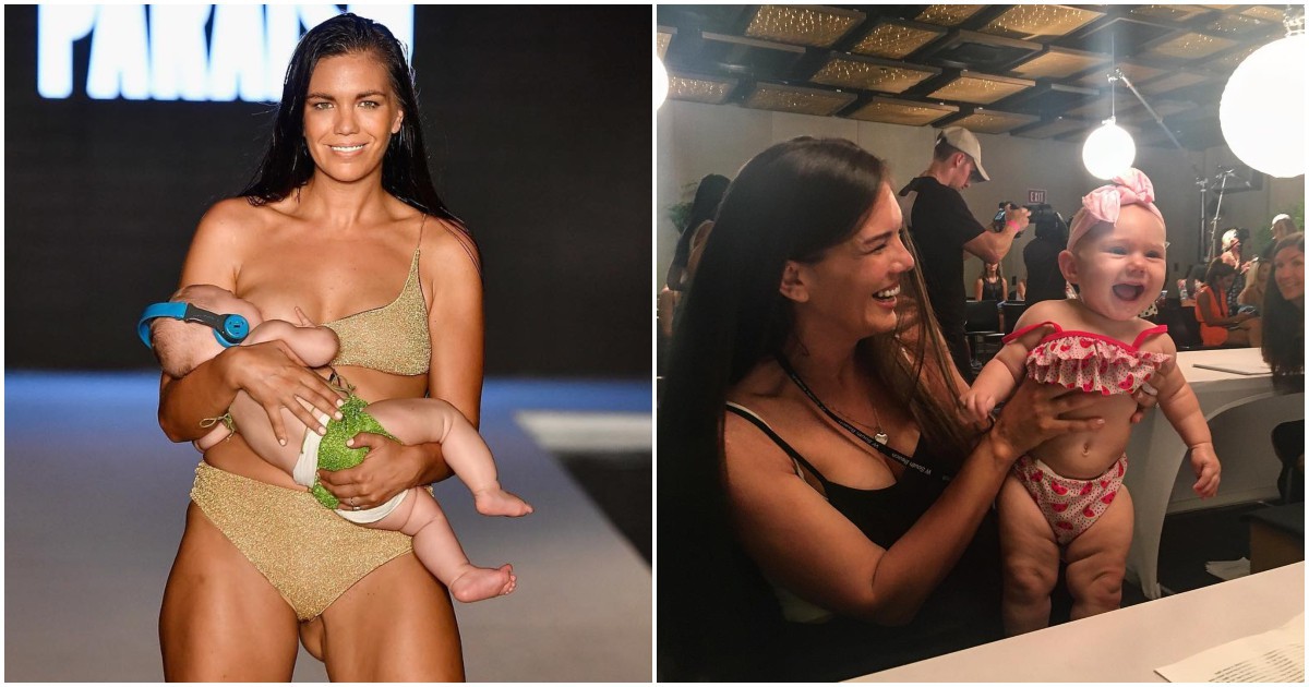 Невероятно: Модел накърми бебето си по време на модно ревю