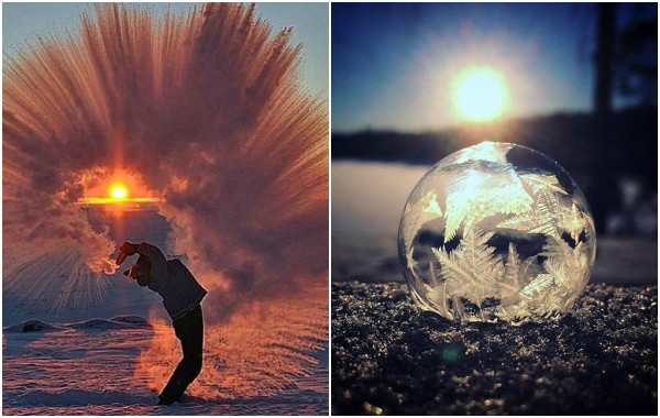 19 невероятни гледки, които могат да се видят само когато е много студено