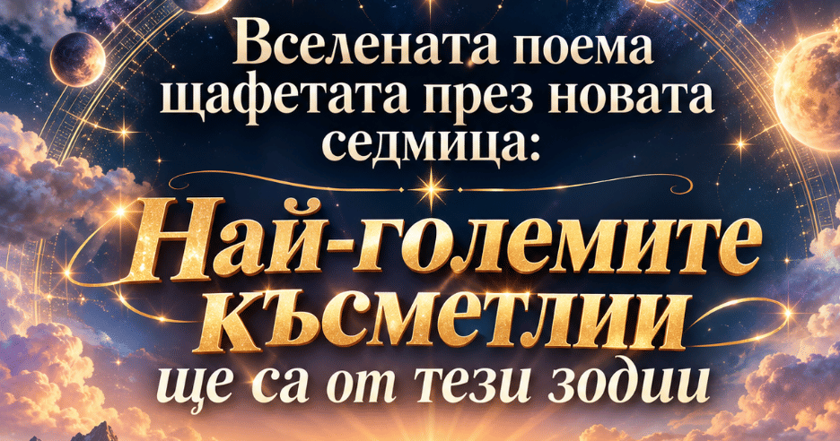 Вселената поема щафетата през новата седмица: Най-големите късметлии ще са от тези зодии