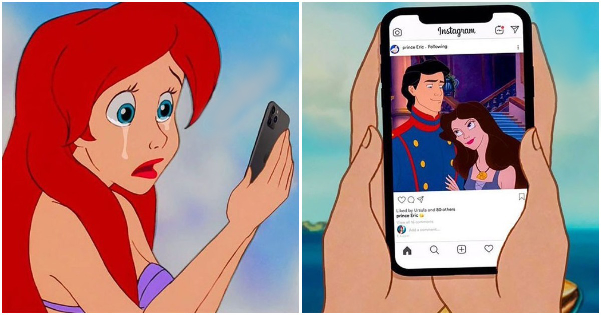 Какво би се случило, ако принцесите на Дисни използваха социалните мрежи
