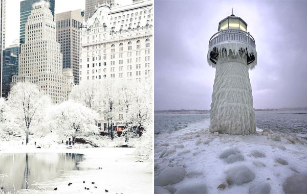 Истинска зима: Как изглеждат Америка и Канада под 160 сантиметра сняг