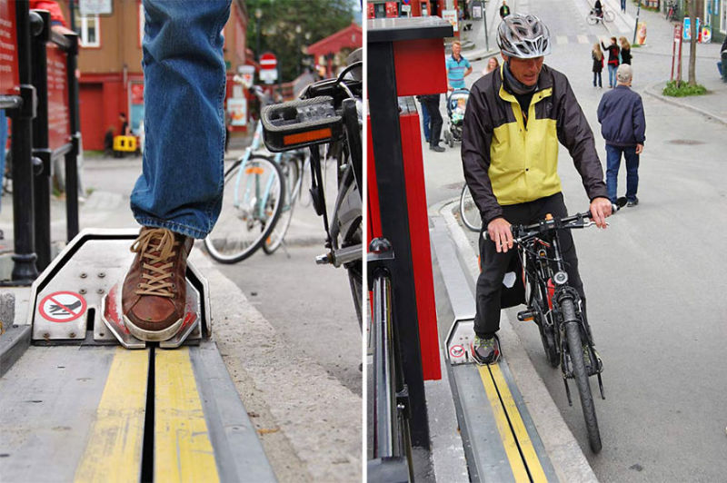 В Норвегия се появи първият в света ескалатор за велосипеди