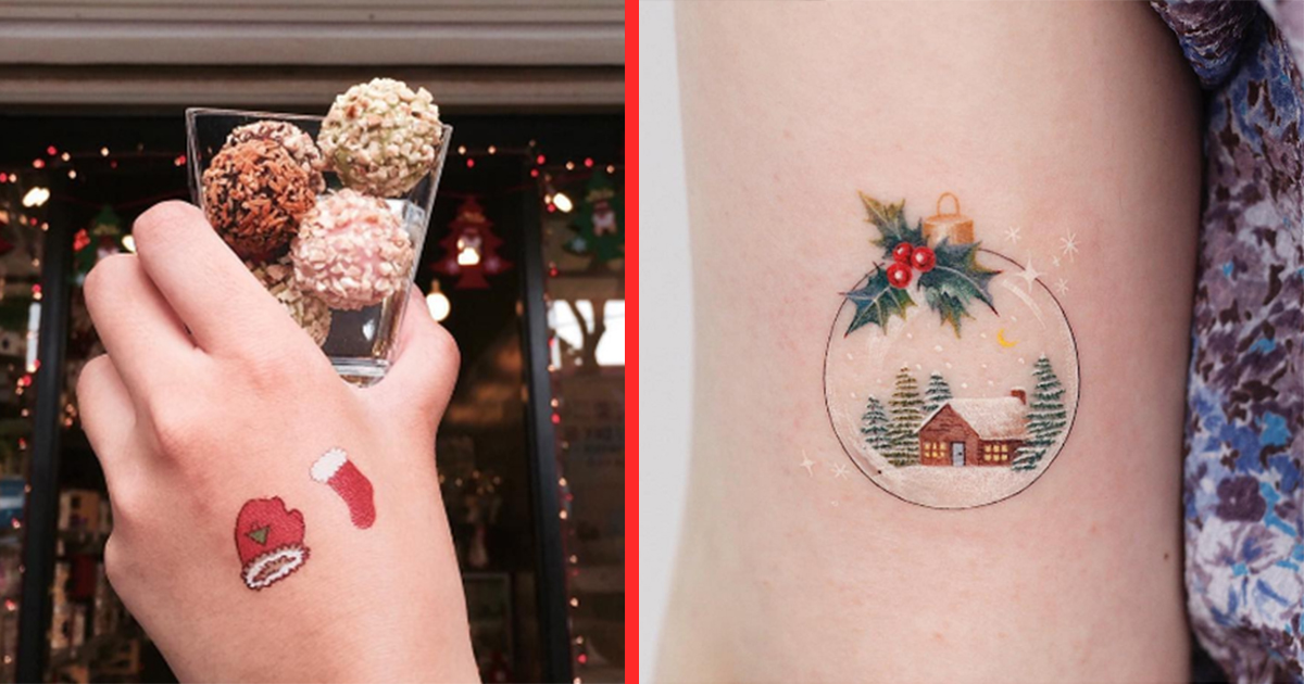 Празничните татуировки за всеки, който обича Коледа