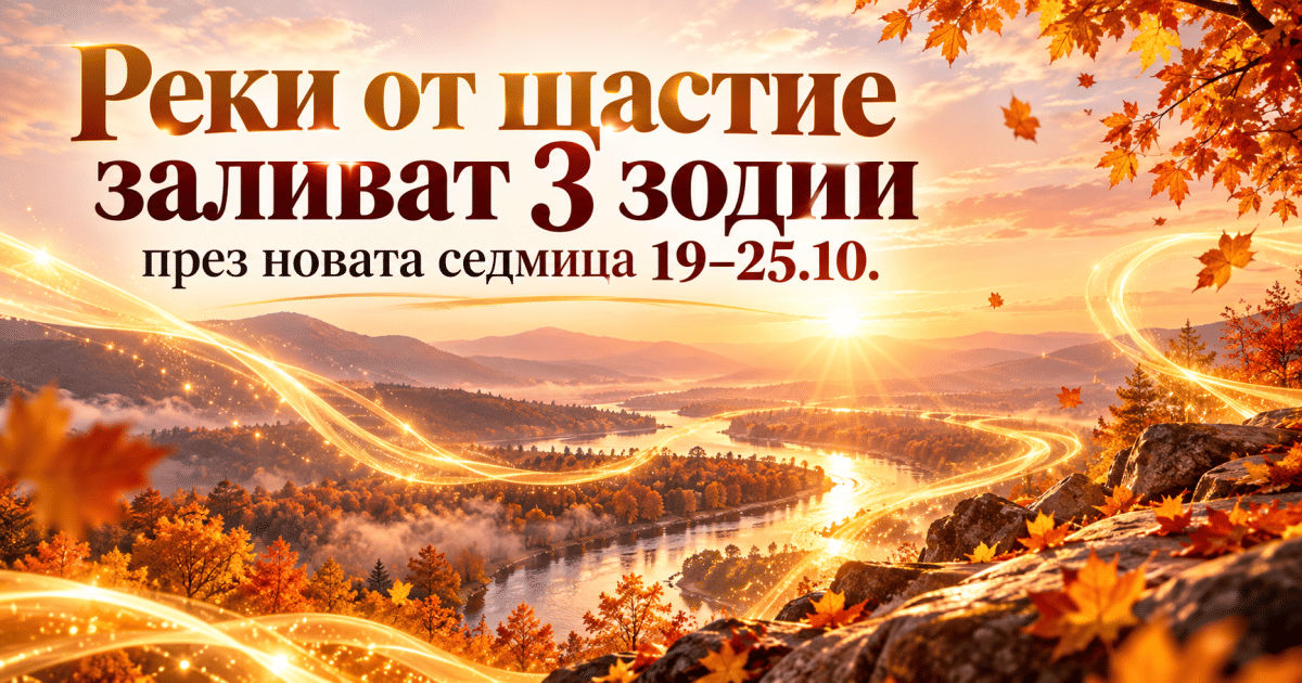 Реки от щастие заливат 3 зодии през новата седмица 19–25.10.