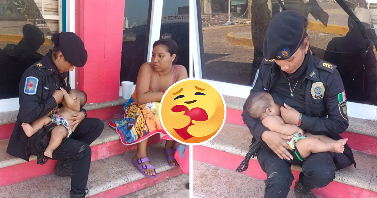Полицайка кърми плачещо бебе, изкарало 2 дни без храна след смъртоносен ураган