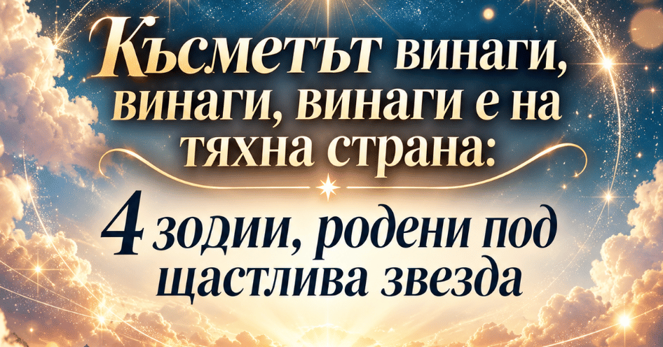 Късметът винаги е на тяхна страна: 4 зодии, родени под щастлива звезда