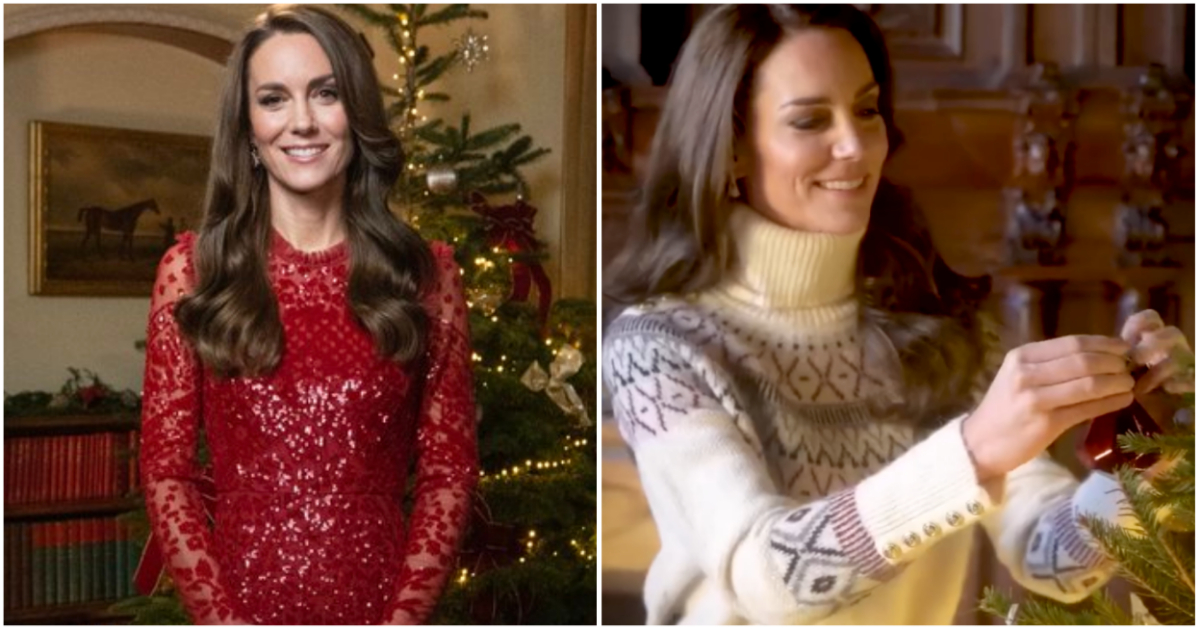 Коледна приказка: Принцеса Кейт Мидълтън сияе, докато украсява елхата (ВИДЕО)