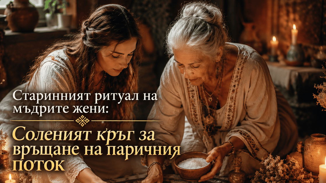 Старинният ритуал на мъдрите жени: Соленият кръг за връщане на паричния поток