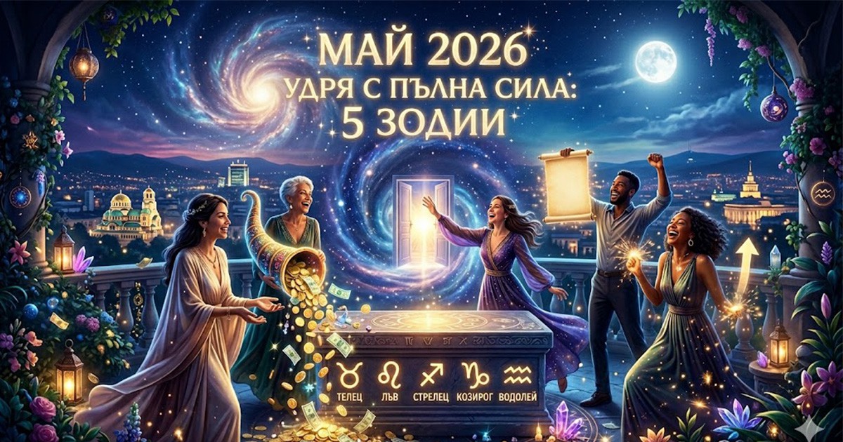 Май 2026 удря с пълна сила: 5 зодии влизат в период на пари, възможности и неочакван обрат към по-добър живот