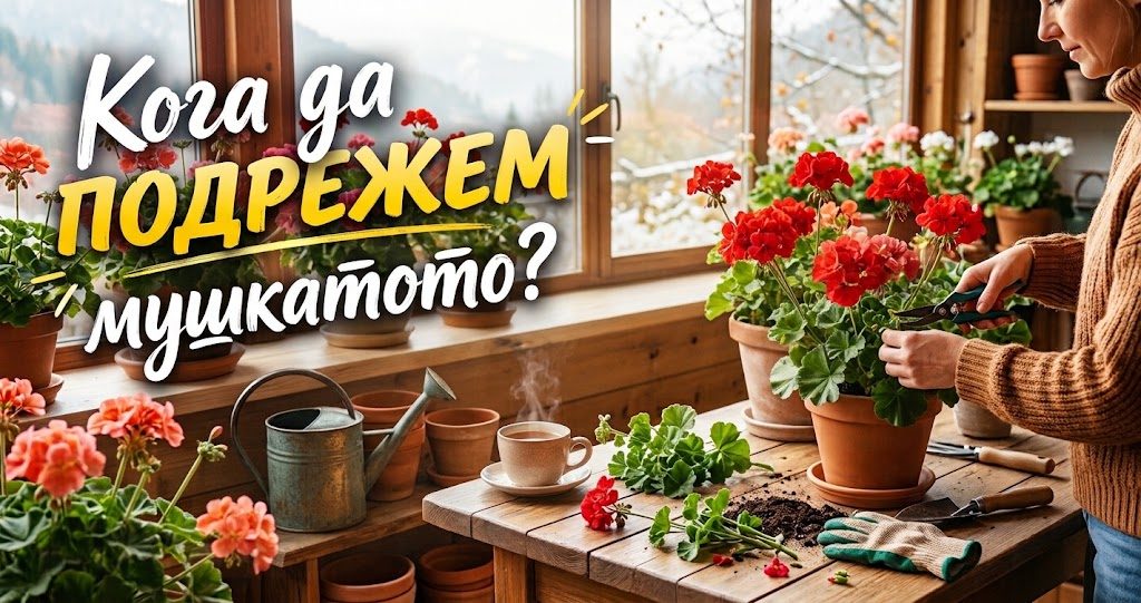 Как да подрежете мушкатото и къде да го приберете през зимата