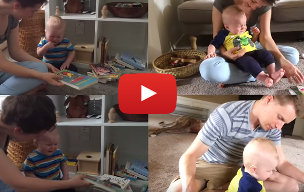 Това бебе толкова обича книгите, че плаче, когато свършат (Видео)