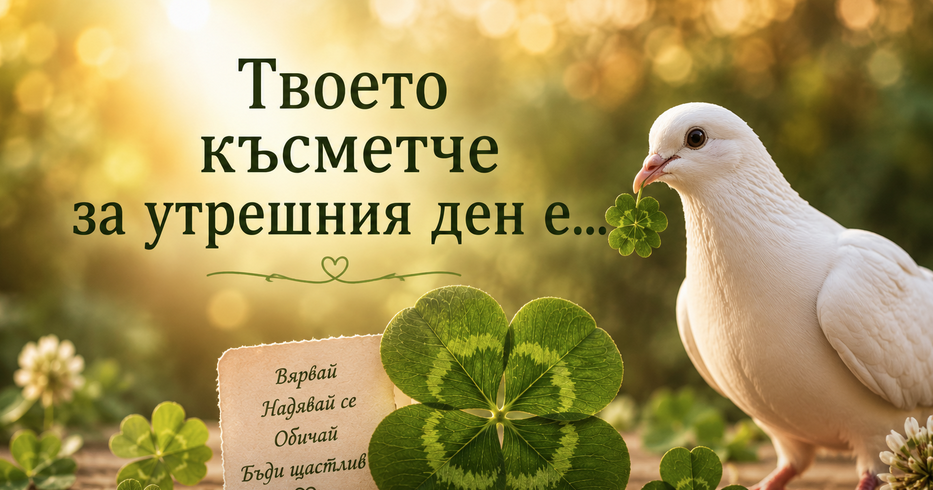Твоето късметче за утрешния ден е...