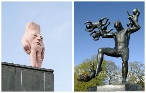 Най-нелепите и смешни скулптури в света