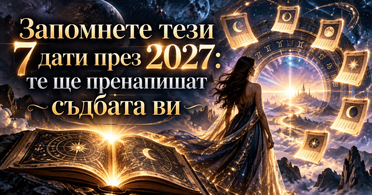 Запомнете тези 7 дати през 2027: те ще пренапишат съдбата ви