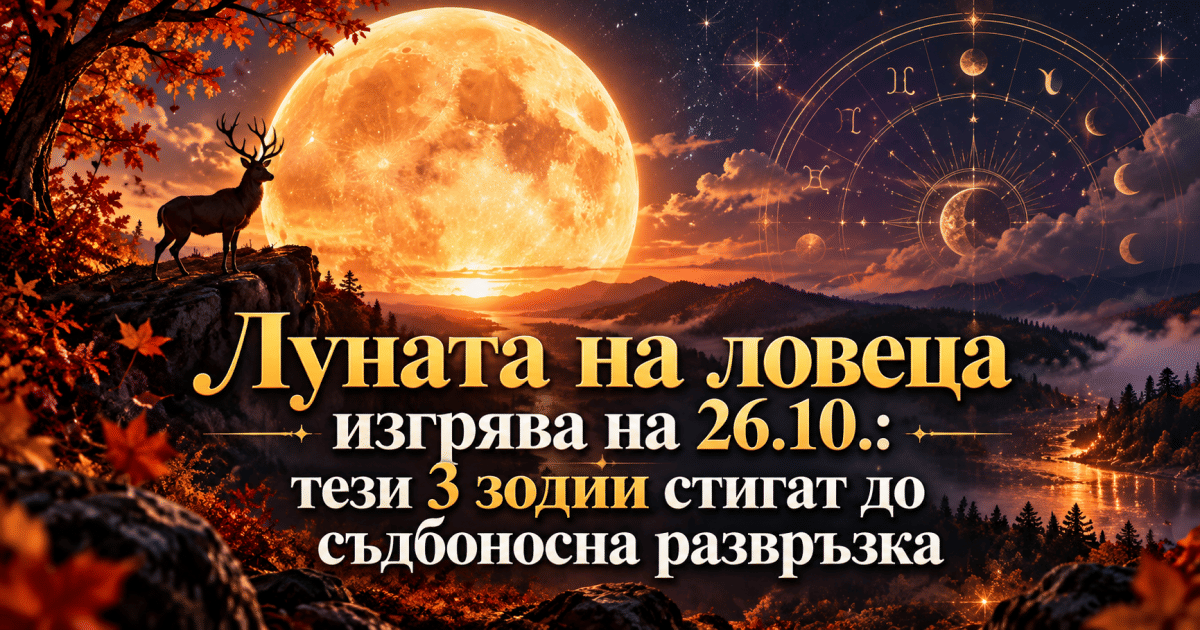 Луната на ловеца изгрява на 26.10.: тези 3 зодии стигат до съдбоносна развръзка