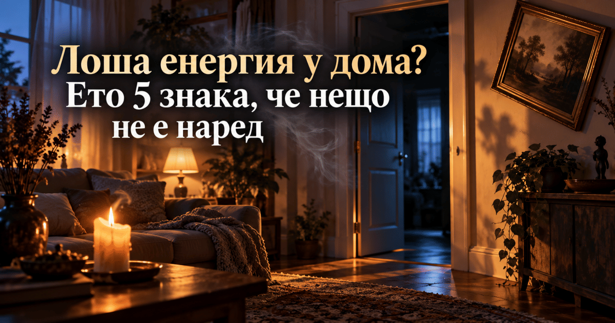 Лоша енергия у дома? Ето 5 знака, че нещо не е наред