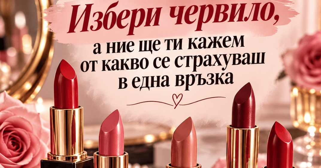 Избери червило, а ние ще ти кажем от какво се страхуваш в една връзка