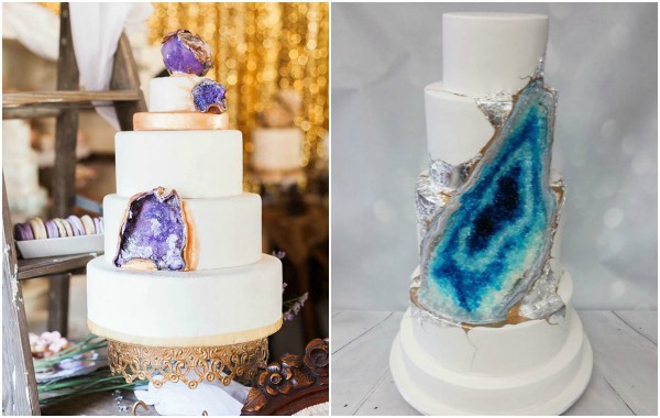 Нова сватбена тенденция: Торти с кристали