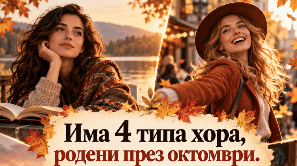 Има 4 типа хора, родени през октомври. Към кой спадате вие?