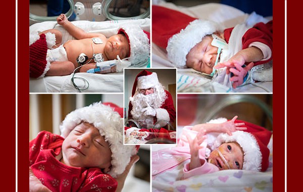 Трогателно: Дядо Коледа посети недоносените деца, които се борят за живота си
