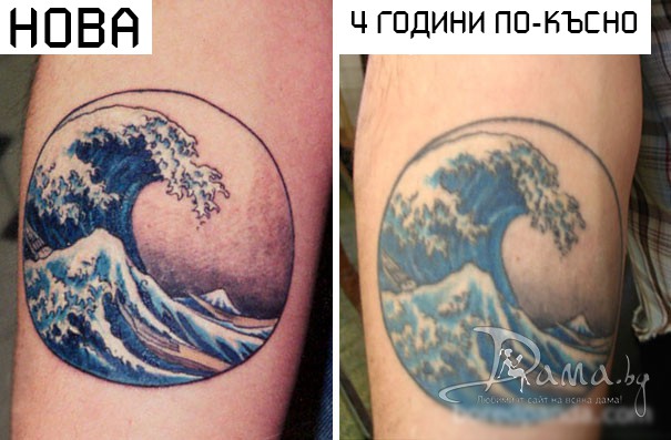 Виж как се променят татуировките с годините