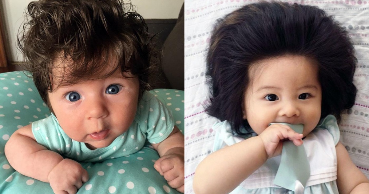 Как изглеждат децата, родени с дълга коса: 30 невероятни снимки