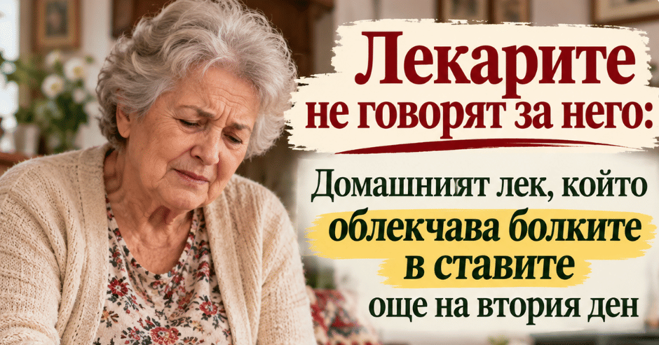 Лекарите не говорят за него: Домашният лек, който облекчава болките в ставите още на втория ден
