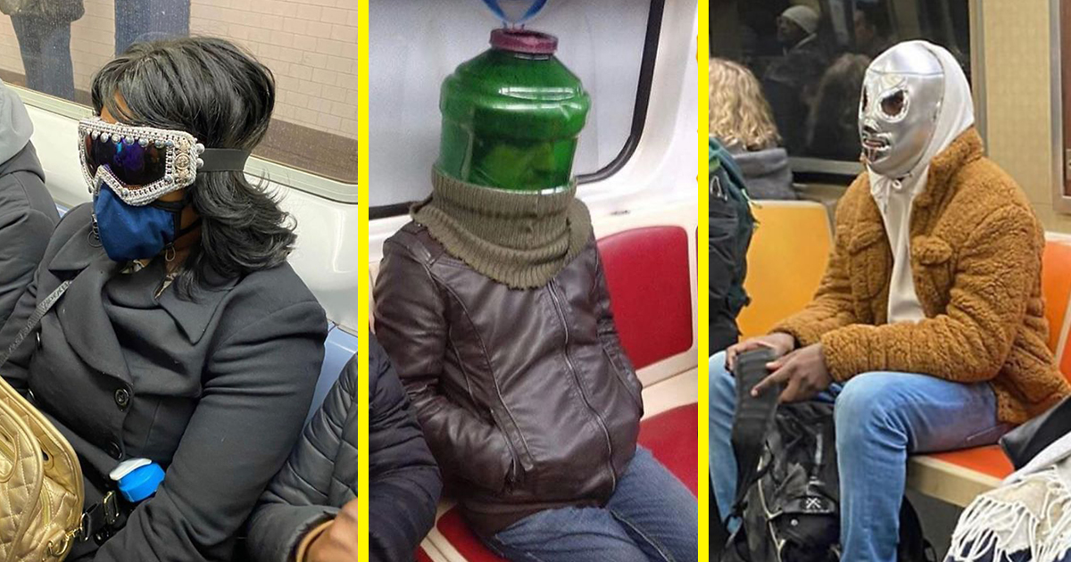 20 от най-абсурдните маски, забелязани в градския транспорт