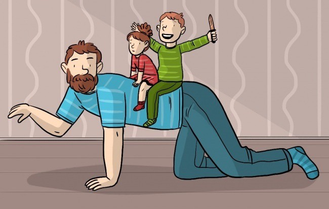 Забавни комикси: Какво е да си баща