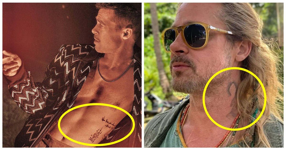 Брад Пит и скритото значение на татуировките му