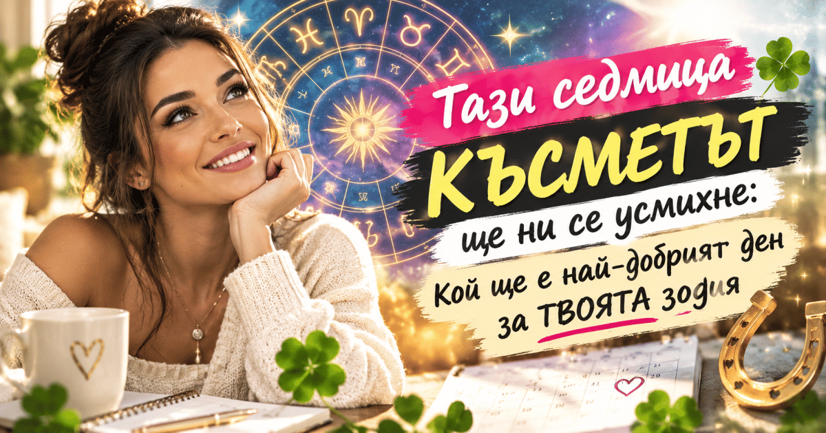 Тази седмица КЪСМЕТЪТ ще ни се усмихне: Кой ще е най-добрият ден за ТВОЯТА зодия
