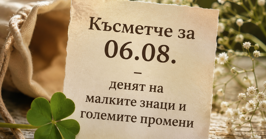 Късметче за 06.08. – денят на малките знаци и големите промени width=