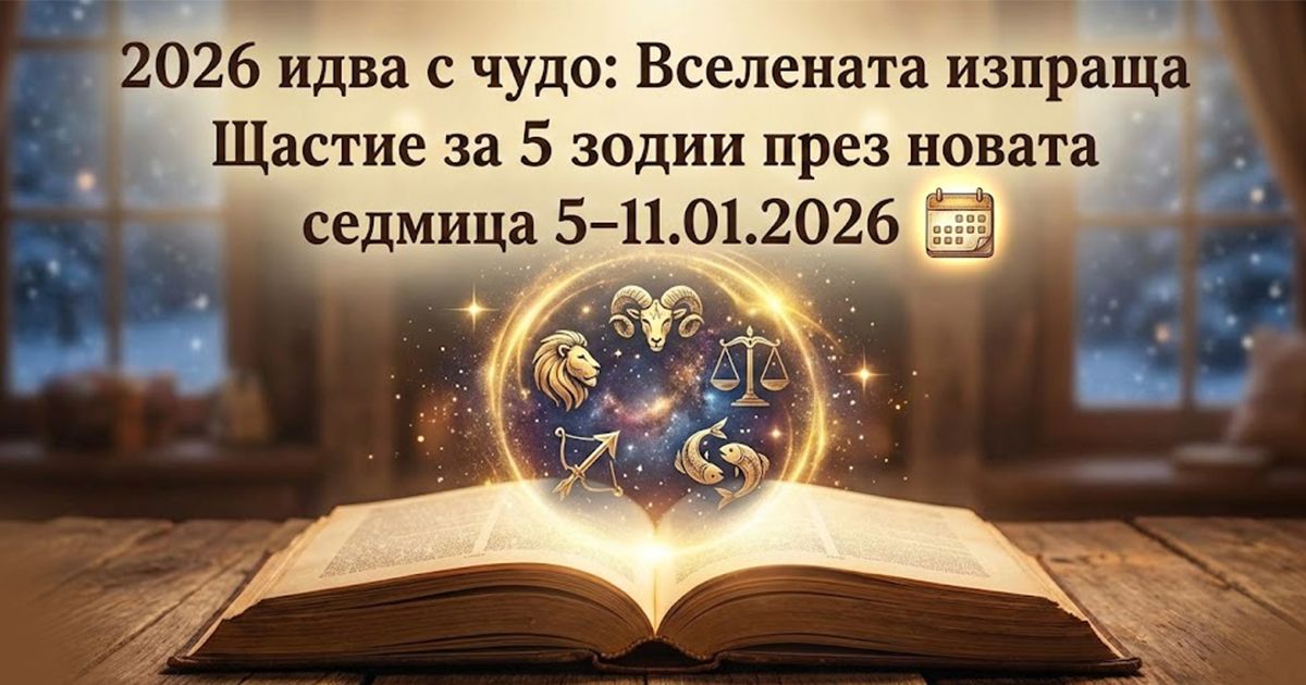 2026 идва с чудо: Вселената изпраща Щастие за 5 зодии през новата седмица 5–11.01.2026