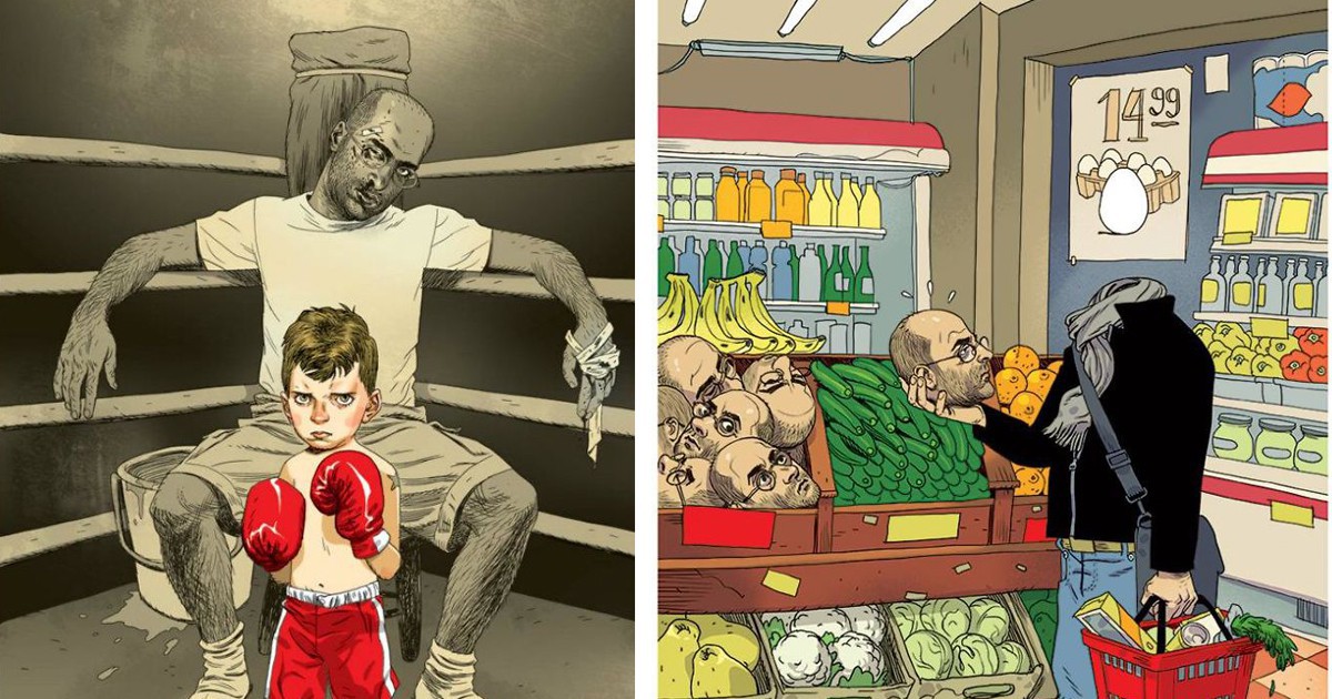 Мрачен, бездушен и апатичен: Сатирични илюстрации показват в какво се е превърнал светът днес
