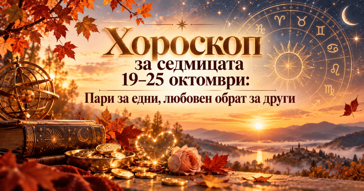 Хороскоп за седмицата 19–25.10.: Пари за едни, любовен обрат за други