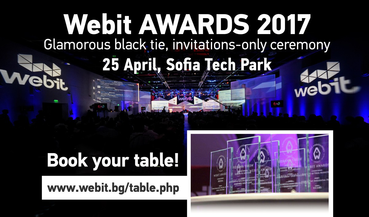 Webit подготвя невиждана досега церемония за годишните си награди