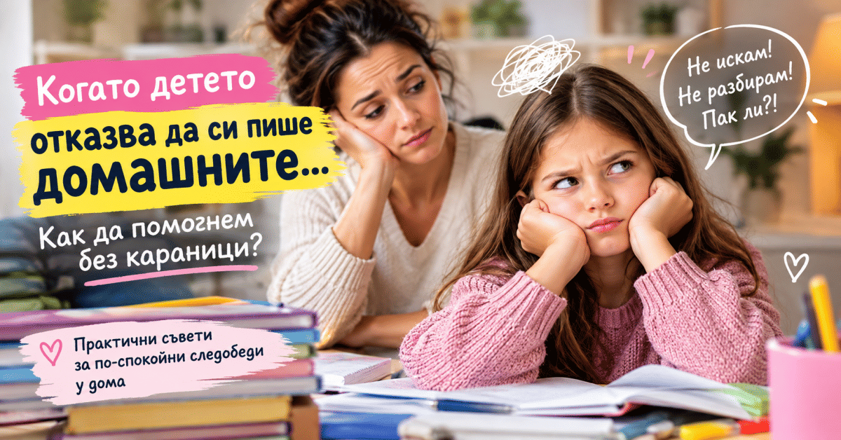ПОМОЩ! Детето ОТКАЗВА да си пише домашните: Как да помогнем, без да се караме