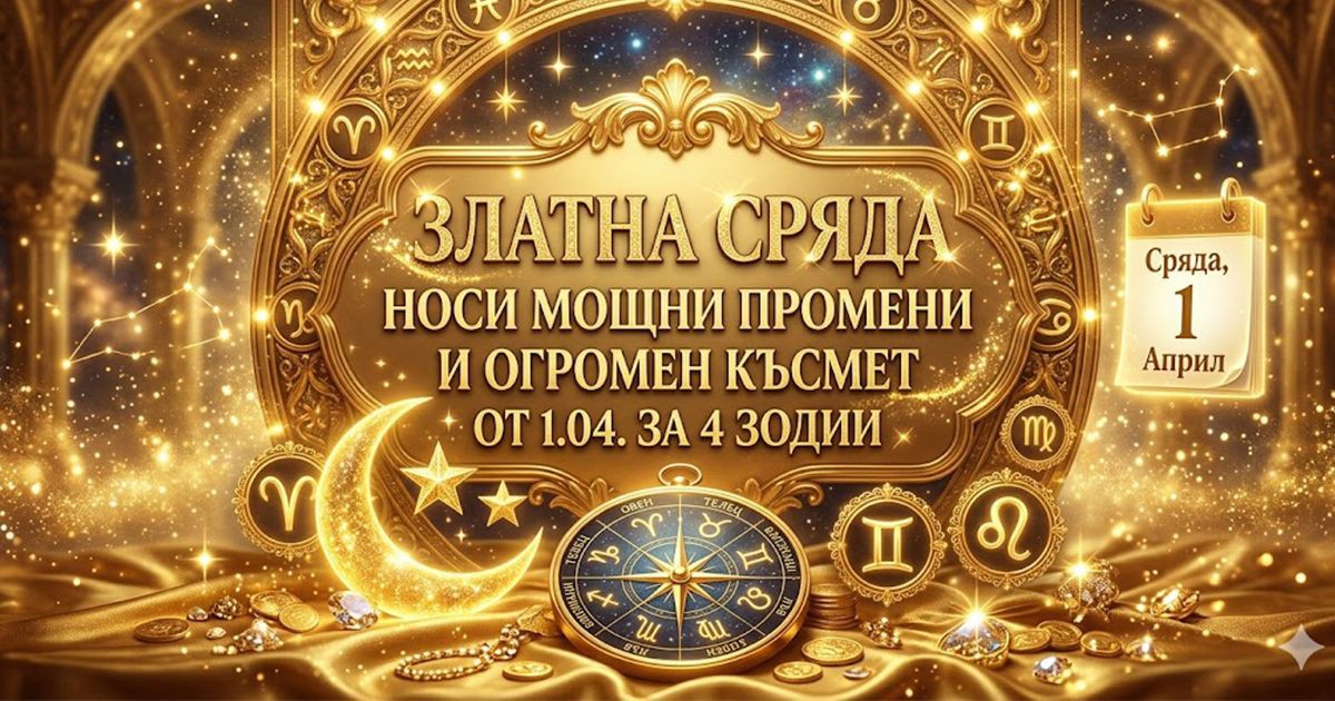 Златна сряда носи мощни промени и огромен късмет от 1.04. за 4 зодии width=