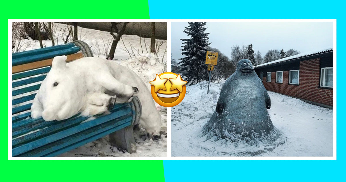19 странни снежни човеци, които няма как да не забележите