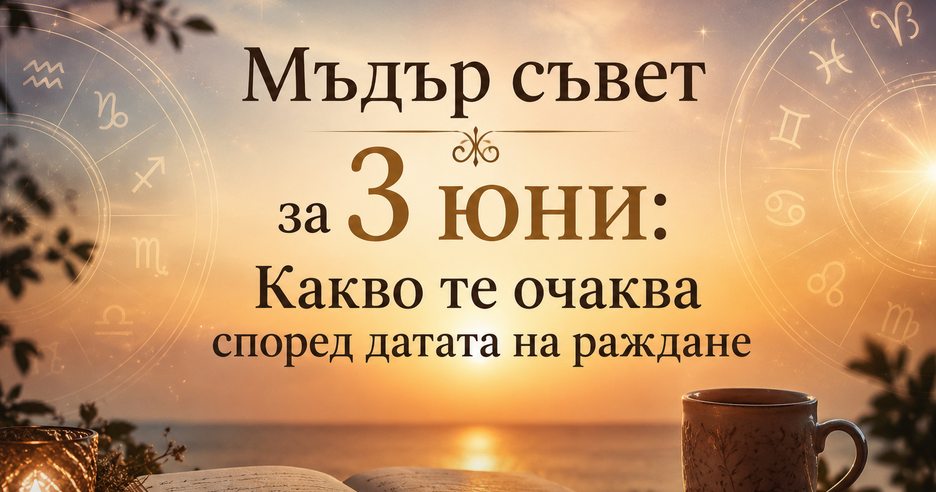 Мъдър съвет за 3 юни: Какво те очаква според датата на раждане