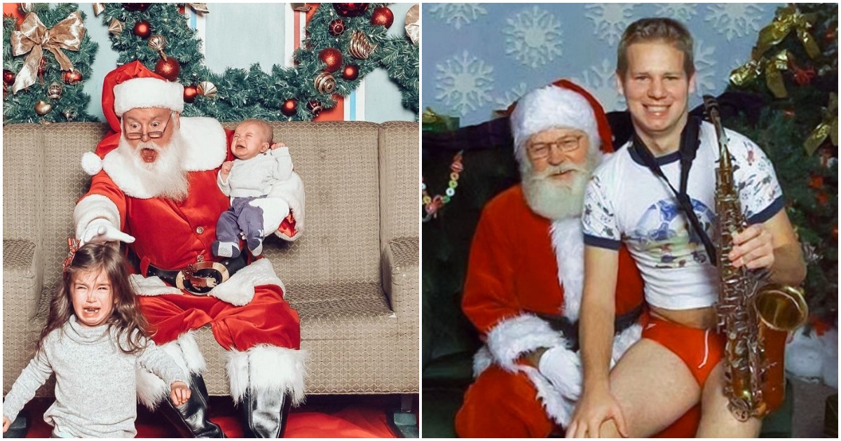 21 снимки с дядо Коледа, които не са минали по план
