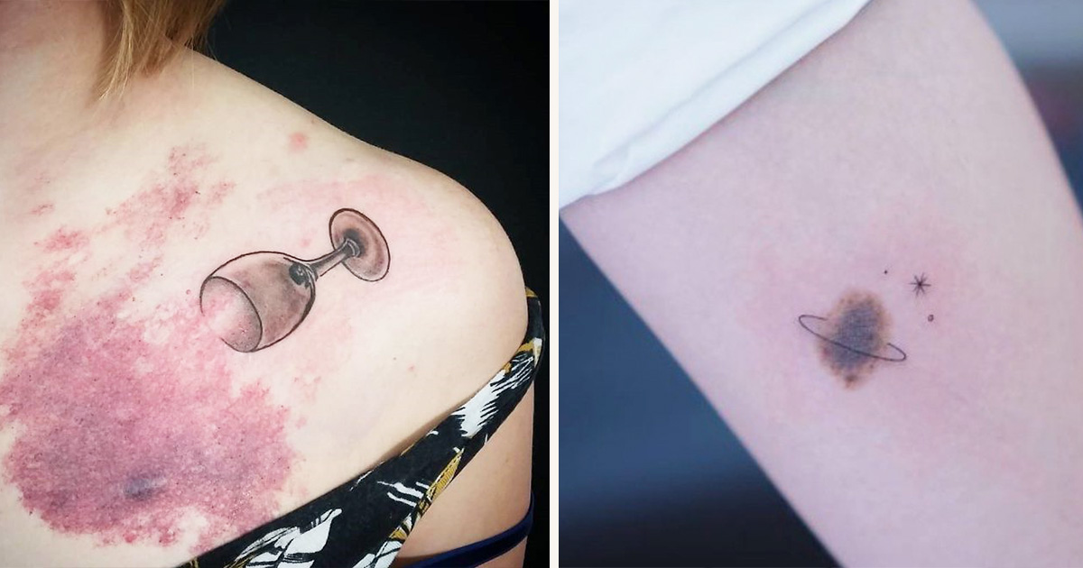 35 татуировки, които прикриват по удивителен начин белезите и рождените петна