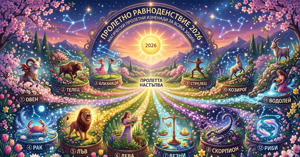 Пролетно равноденствие 2026: Как ще изненада пролетта всяка зодия width=