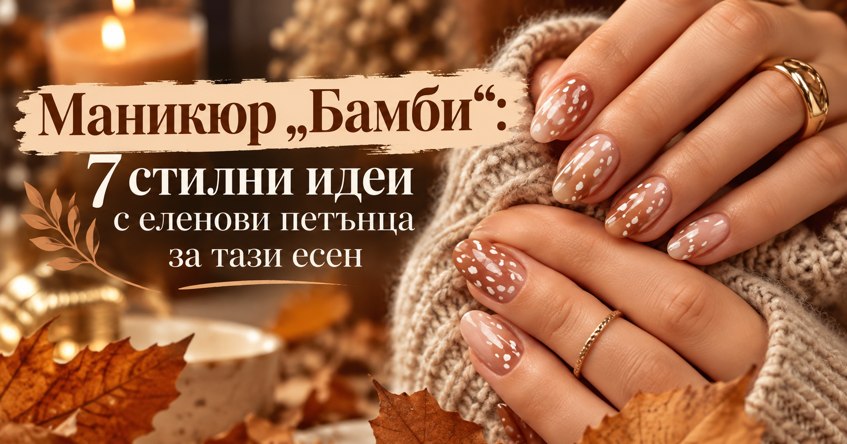 Маникюр „Бамби“: 7 стилни идеи с еленови петънца за тази есен