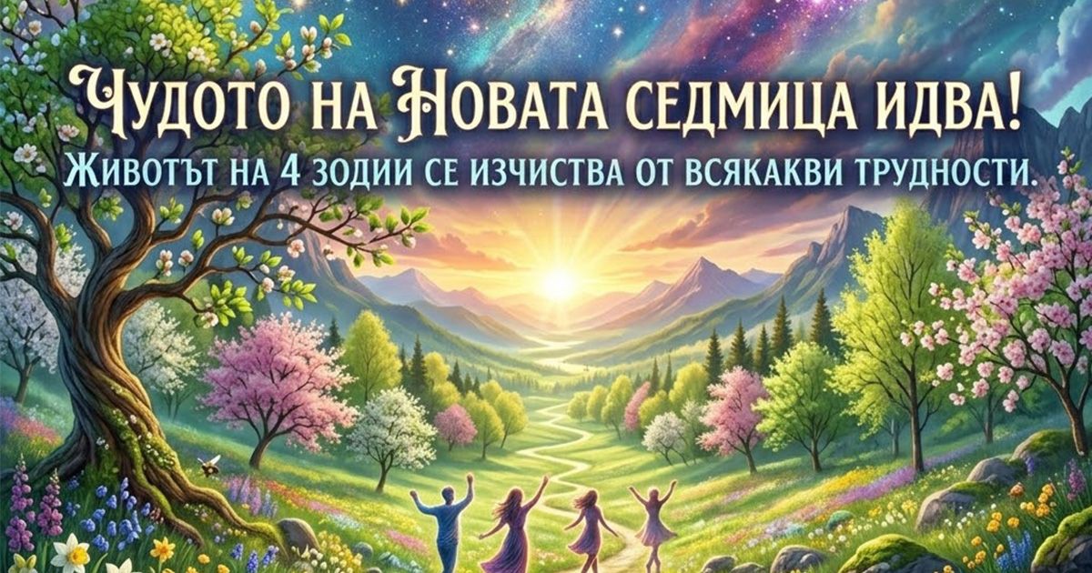 Чудото на новата седмица идва! Животът на 4 зодии се изчиства от всякакви трудности.