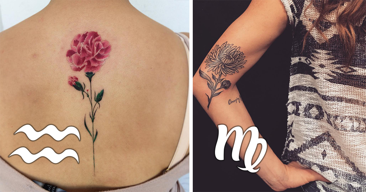 Страхотни татуировки с цветя според месеца ти на раждане