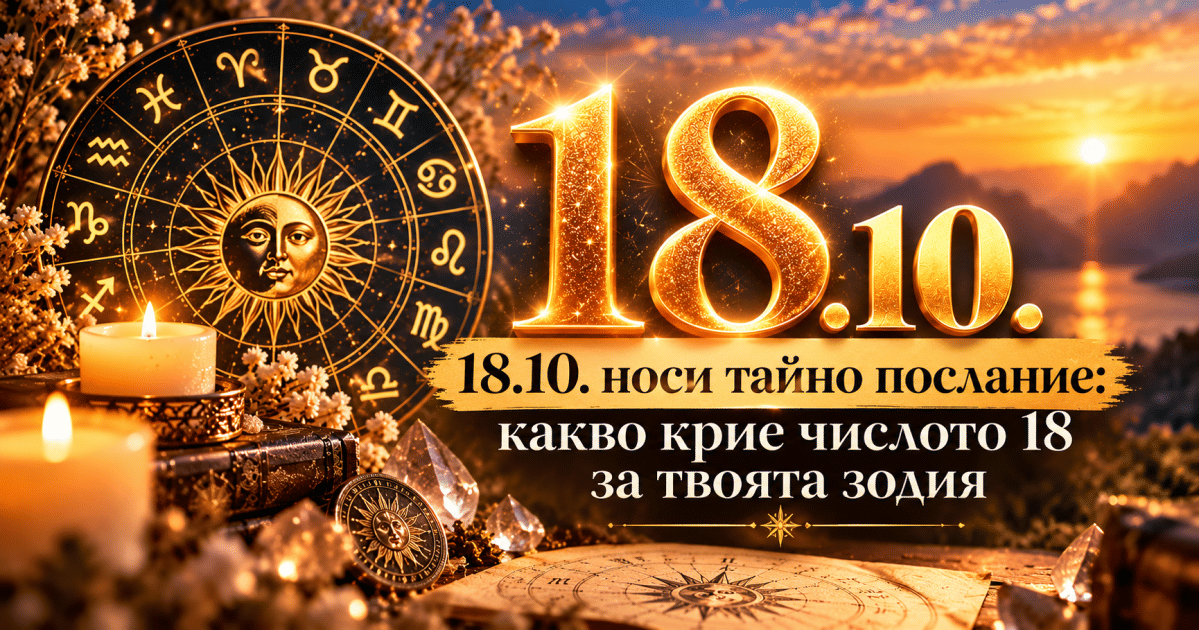 18.10. носи тайно послание: какво крие числото 18 за твоята зодия