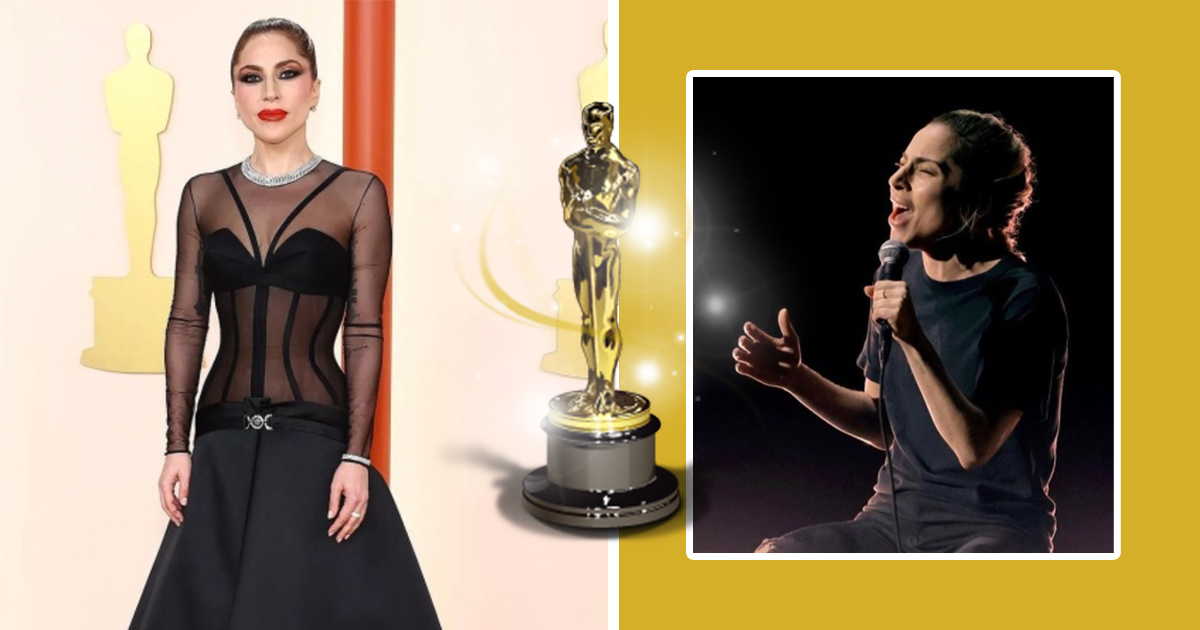 На Оскарите БЕЗ грим: Лейди Гага замени секси роклята със скъсани дънки и тениска (ВИДЕО)
